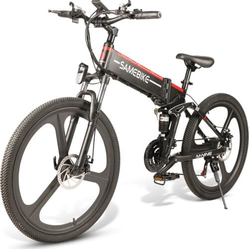 Samebike LO26 Smart Moped Electric Bike 10.4Ah Battery Front / Rear Disc Brake 26 Inch Wheel EU Version