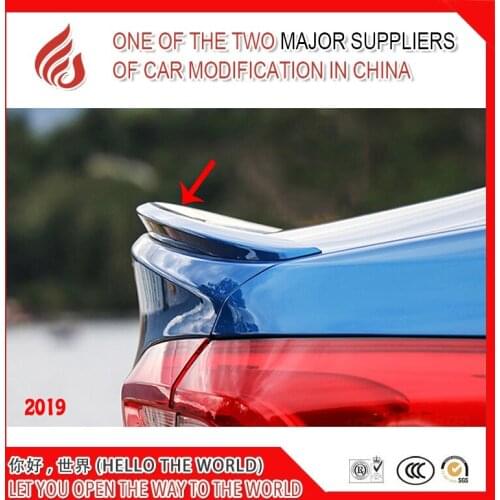 High quality ABS primer unpainted black red color car rear spoiler for Focus Sedan 2019 spoiler
