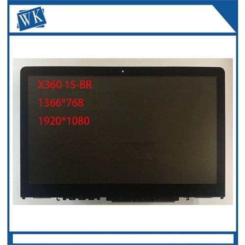 For HP Pavilion x360 15 br052od 15 br018na 15 br005nm 15 br010nd LCD Display Panel Touch Screen Digitizer Glass Assembly + Bezel