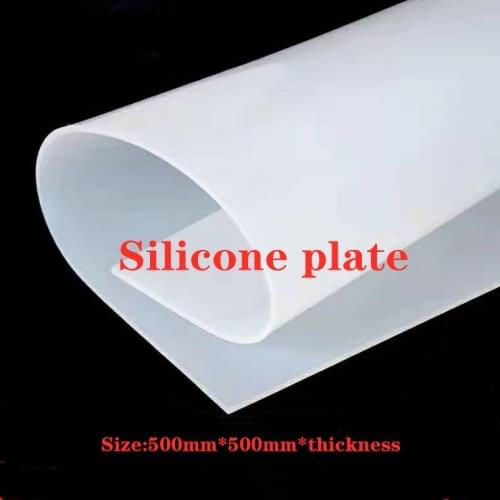 1.5mm / 2mm / 3mm / 4mm / 5mm / 6mm / 8mm high quality milky white heat silicone rubber sheet resist cushion size 500x500mm