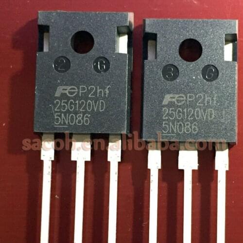10Pcs FGW25N120VD or 25G120VD TO-247 25A 1200V Discrete IGBT