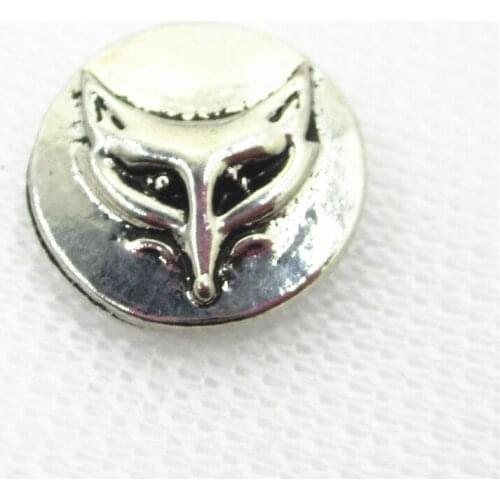 10pcs/lot Interchangeable Fox Mask metal snap button charms for snaps button Bracelet&Bangles DIY Snap Jewelry Charms