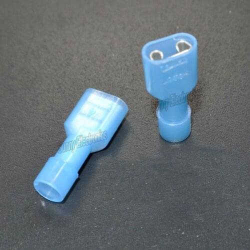 14-16 AWG FULLY INSULATED 1/4" Female SPADE CRIMP CONNECTOR TERMINAL (QTY1000) NEW