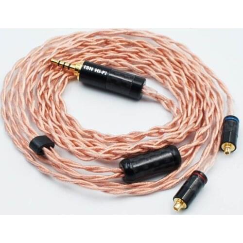 ISN Audio C4 4 Shares 63 Cores Single Crystal Copper HiFi Audiophile IEM cable