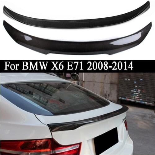 Car Carbon Fiber Rear Wing Trunk Lid Spoiler Wing For BMW X6 E71 2008 2009 2010 2011 2012 2013 2014