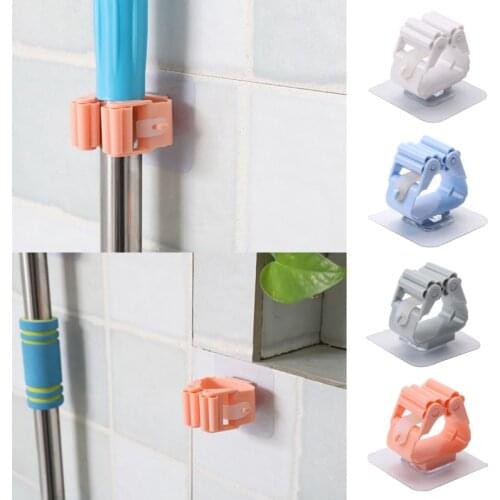 Storage Tool Mop Rack Holder Hanger Hanging Pipe Hooks Kitchen Bathroom Accessories Wall Mounted Shelf Organizer Hook Broom