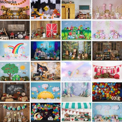 Birthday Photography Backdrop 1st Baby Shower Cake Smash Photo Background Children Newborn Interiors Decor Prop Studio Photocall