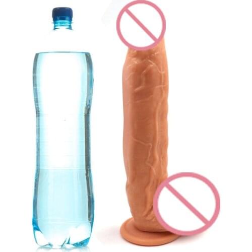 Hot sale product Medical PVC Lifelike penis Female huge dildos erotic toy with Strong Suction cup sex toy for women masturbating