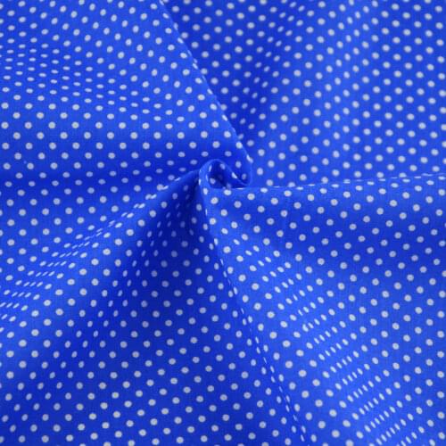 Dark Blue Cotton Fabric Sewing Pinted White Dots Designs Tecido Scrapbooking Plain Cloth Patchwork Textile Beginners Practice