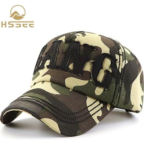 HSSEE camouflage baseball cap 100% cotton comfortable breathable unisex hat official authentic fishing cap sports accessories