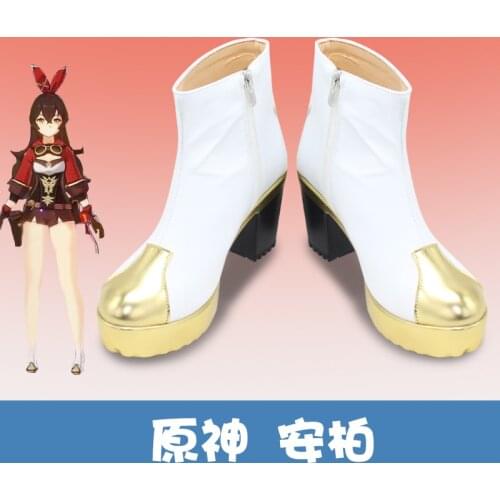 Genshin Impact Amber Cosplay Costume Jumpsuit Outfits Halloween Suit Genshin Impact Amber Cospaly Cute Cosplay shoes and wigs
