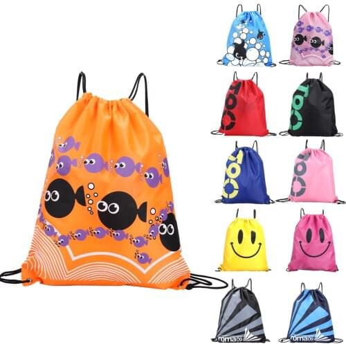 Colorful Portable Sports Bag Waterproof Swimming Bag Backpacks Double Layer Drawstring Sport Travel Shoulder Bags