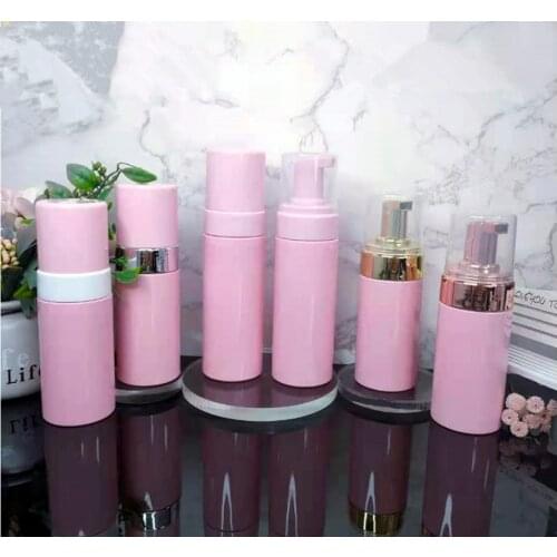 10Pc 100 ML /150 ML Plastic Pink Refillable Empty Cosmetic Bottle Cleaner Soap Dispenser Foam Container Foam Pump Bottle