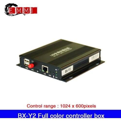 BX-Y2 Wifi Full Color Asynchronous LED Controller 1024*600 Pixels USB Port Video Multi-media Player LED Display Sending Box