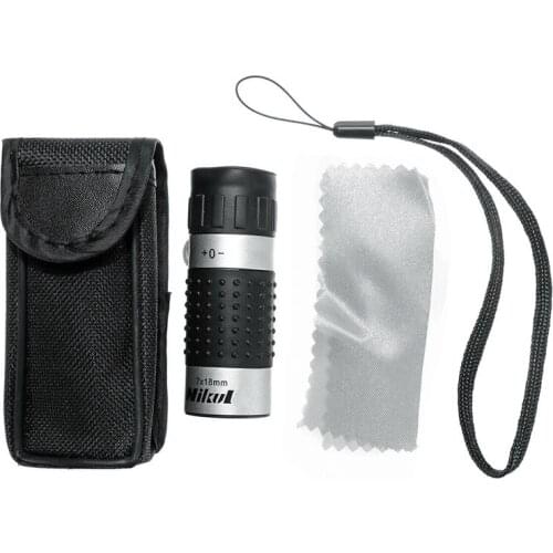 Mini Portable Nikula 7x18 Monocular Golf Binoculars Hd Rangefinder Outdoor Camping Telescope Range Finder Measurer Red/Blue Film