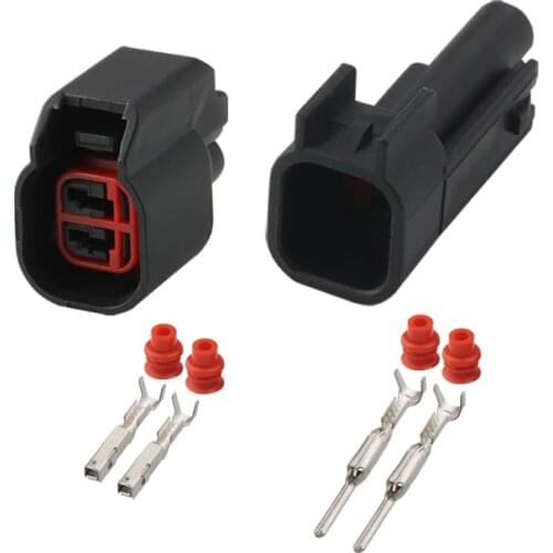 1 Set 2 Pin EV6 To EV1 Auto Waterproof Fuel Injector Nozzle Connector Methanol Male Female Socket Plug For Ford Chevrolet