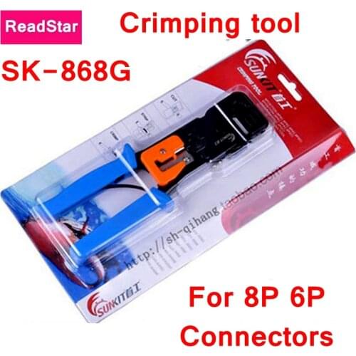 ReadStar SUNKIT SK-868G dual functional Cable crimper Crimping tool 8p 6p RJ45 RJ11 Plug Networking & telephone cable making