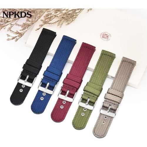 Wrist Watch Band Nylon Straps Watchband Belt for Men Women Watch Accessories 18mm 20mm 22mm 24mm Breathable Quick Release