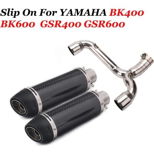 Slip On For Suzuki GSR400 GSR600 BK400 BK600 Motorcycle Exhaust Carbon Fiber Muffler Pipe Middle Link Pipe Escape Moto DB Killer