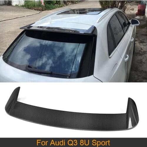Carbon Fiber Car Race Rear Window Roof Wing spoiler for Audi Q3 8U Sport 4 Door 2012 - 2017