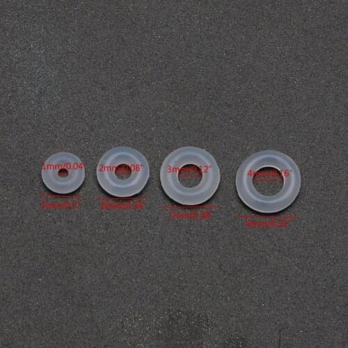 G2AF 100Pcs Silicone Rubber Stoppers Ring Bead Charms Bracelets Compatible for Use Alone or with Clip Lock Spacer Charm Beads