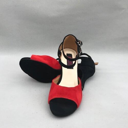 Latin Dance Shoes For women Salsa shoes pratice shoes comfortable dance shoes MS6257RBS Genuine leather