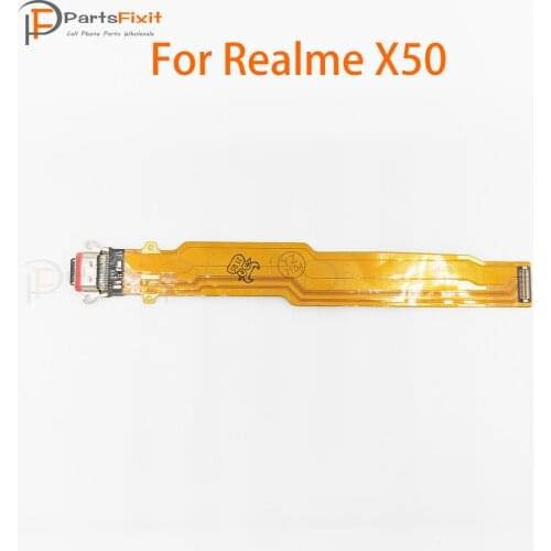 USB Charger Port Dock Connector Flex Cable For OPPO Realme X50 USB Charging Dock Connector Microphone Mic Audio Jack Board Flex