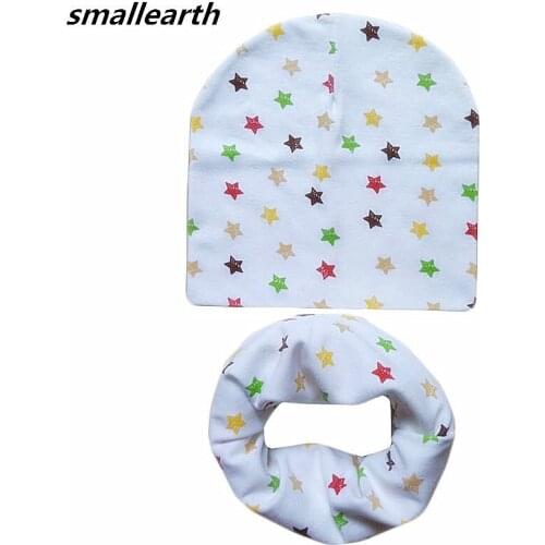 Autumn Winter Crochet Children Cotton Beanies Cap Cartoon Unisex Boys Caps Baby Hat Cap for Girls Kids Hat Set Neck Scarf Collar