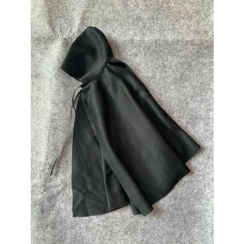 1/6th Medieval Hospital Knight Black Cloak Model for 12" Action Figure Doll Toys