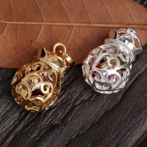 1Pc 22.73*11.3mm Copper Bags Shaped Charms Beads Gold/Silver Plating For DIY Bracelets Necklace Jewelry Making Accessories 27195