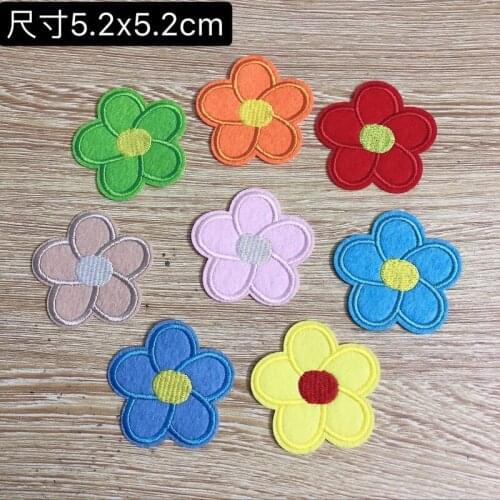 100pcs/lot Embroidery Patch Plum Flower Women Clothing Bedding Decoration Sewing Accessory Craft Diy Iron Heat Transfer Applique
