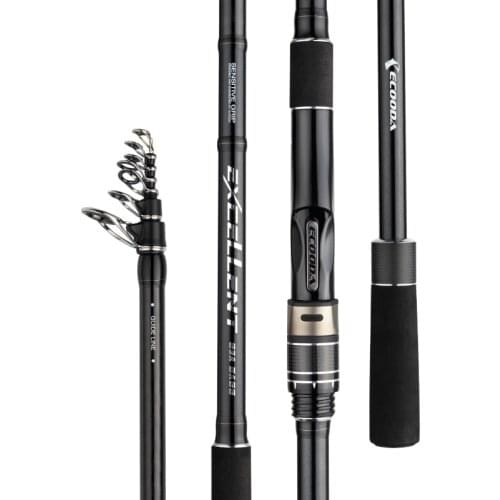 19 NEW ECOODA EEXT Bass fishing rod 3 Section Spinning Fishing Rod Spinning 3.3M 4.2M Telescopic fishing rod Fuji SIC guide ring