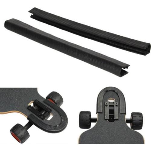 2Pcs Rubber Scratchproof Skateboard Protection Strip Longboard Protect Anti Collision Strips Skateboard Bumpers Accessories