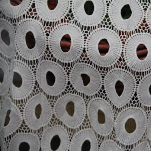 2Yards New Arrival Guipure Lace Fabric White Lace African French Lace Fabric High Quality For Wedding Dress Sewing