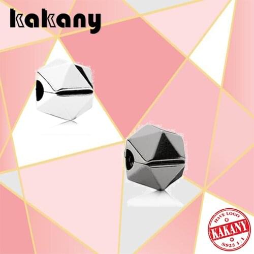 2021 New Fashion 100% S925 Sterling Silver White Black Rock Star Clip Original Diy Bracelet Necklace Jewelry Suitable For Women