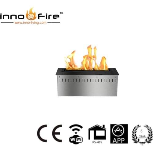21 AUG Inno-Fire 18 inch silver or black automatic bioethanol burner fire line automatic