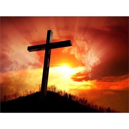 5D Diy Diamond Painting Religious Cross Diamond Embroidery Full square Round Drill Rhinestone Mosaic Picture by number