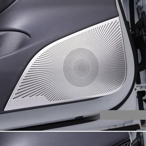 Interior Accessories speaker cover sound decorative frame sequins for Tesla model 3 Car accessories front column roof horn hood