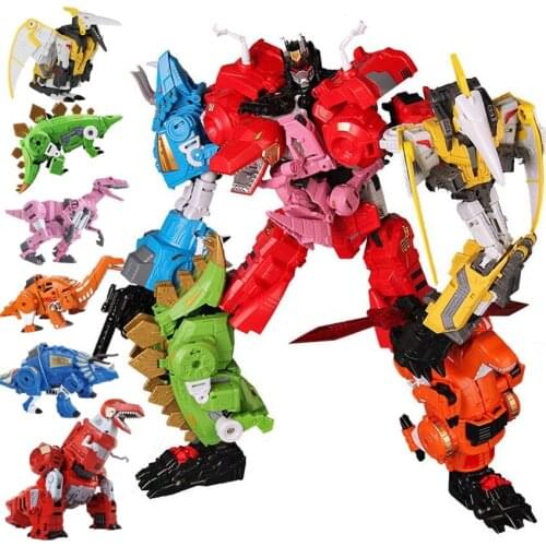 NEW movie 5 in 1 Anime Devastator Transformation toys Oversize Robot Car Older Boy kids children Action Figures Dinosaur Model