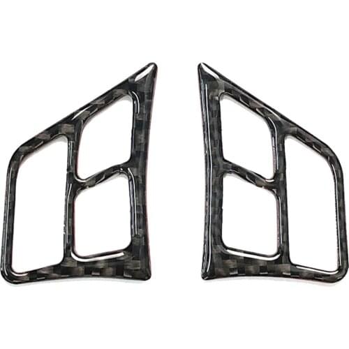 Car Accessories Carbon Fiber Steering Wheel Button Sticker For BMW E90 05-12