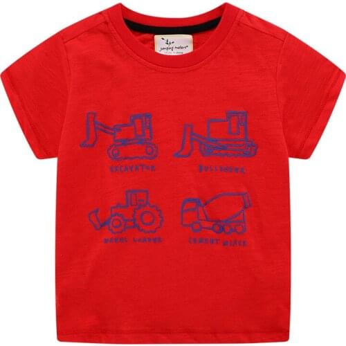 Jumping Meters Summer Ice Cream Print Cotton Boys Girls T Shirts Hot Selling Baby Clothes Short Sleeve Kids Tops