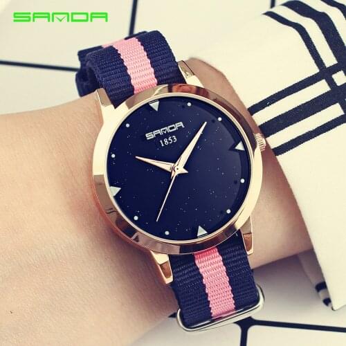 Starry Sky Watch For Women Quartz Watches Fashion Casual Womens Wristwatches Nylon Strap Ladies Clock 30M Waterproof Watch 2021