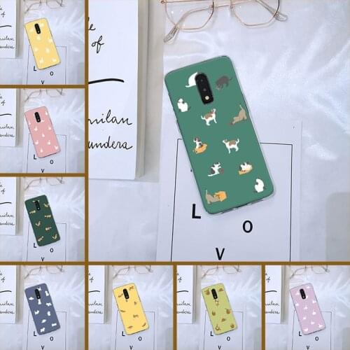 Phone Case Silicone For OnePlus 3 3T 5 5T 6 6T 7 7 Pro Yellow Dog Pink Cat Fox Back Cover For One Plus 7 7 Pro 6 6T 5 5T 3 3T