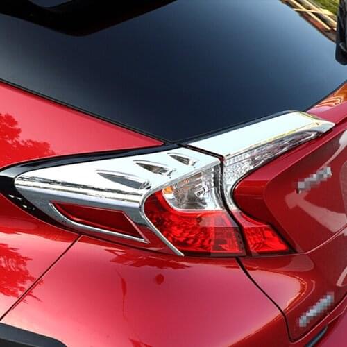 For Toyota CHR C-HR 2016 2017 2018 Accessory ABS Rear Light Lamp Cover Trim Tail Light Cover Frame Protector Sticker Car Styling