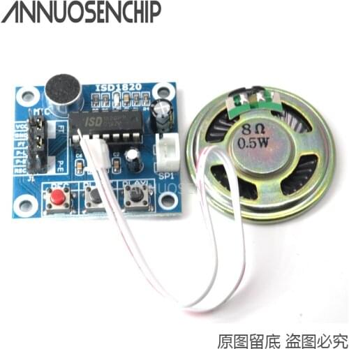 Loudspeaker+ISD1820 Sound Voice Recording Playback Module With Mic Sound Audio Telediphone Module Board With Microphones
