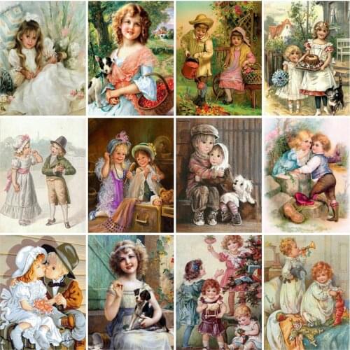 HUACAN Pictures By Number Girl Hand Painted Painting Figure Art Paint By Numbers Drawing On Canvas Gift Kits Home Decoration