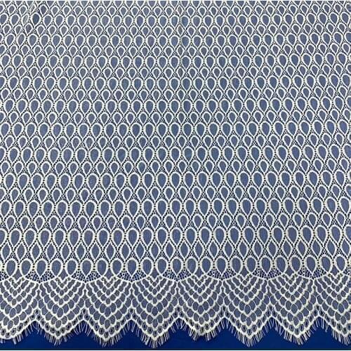 GLace 3M/Lot 1.5M wide eyelash chantilly lace traditional wedding lace fabric Off white ivory Table Cloth DIY Crafts TX498