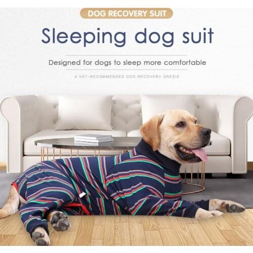 Four Feet Dog Lightweight Pajamas Pure Dog Jumpsuits Dog Onesies T-Shirt Puppy Pet Costume For Large Medium Dogs