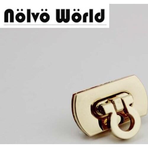 10sets 28*15mm Cute lock gold color metal lock for bags,fashion handbag metal locks accessories wholesale price