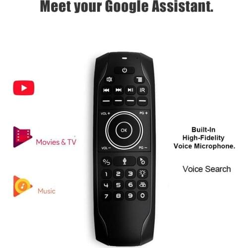 G7V Pro Air Mouse Russian mini Keyboard 2.4G Wireless IR Learning Gyroscope Voice Remote Control with Mic for Android TV BOX G7